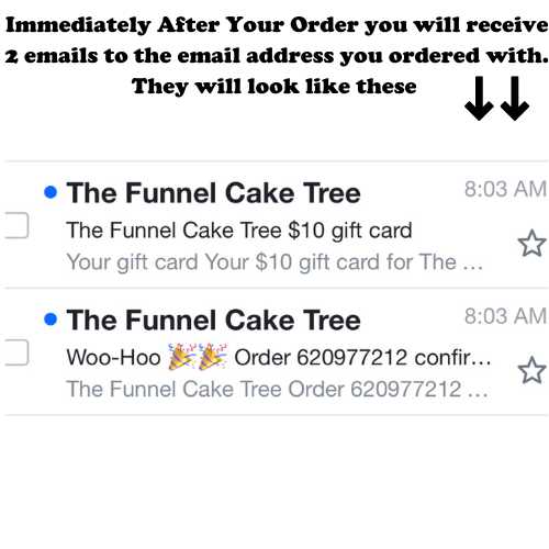Funnel Cake Tree Gift Cards The Funnel Cake Tree