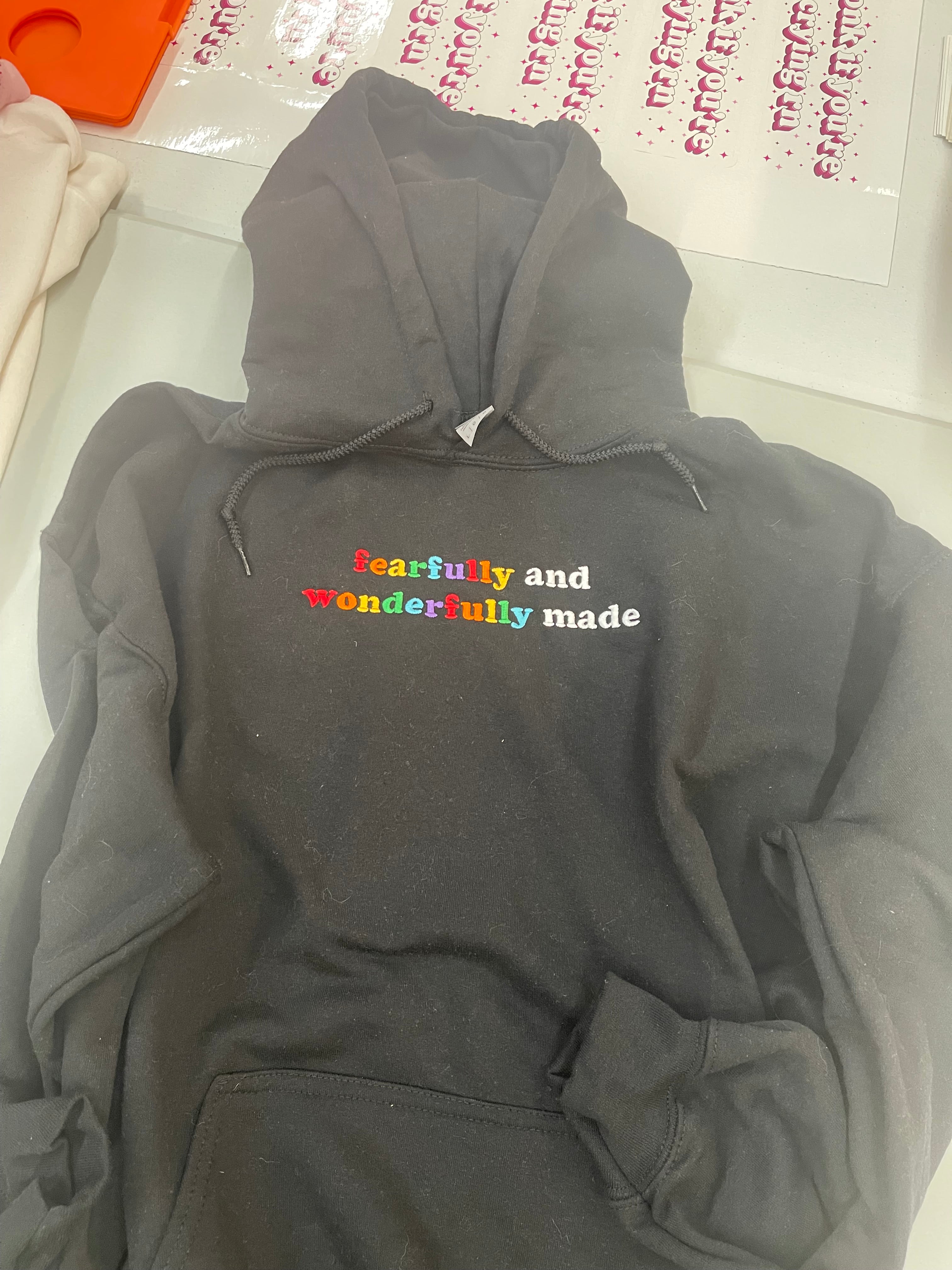 [Warehouse Sale] Sample - Fearfully Wonderfully Made - Embroidery Hoodies