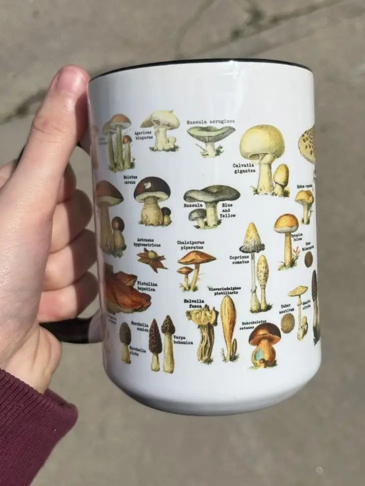 Mushroom Lover Handpressed 15oz Ceramic Mug