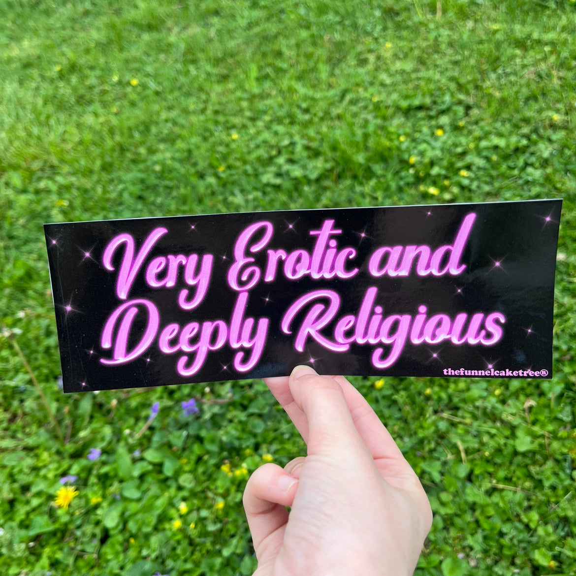 Very erotic and deeply religious bumper sticker