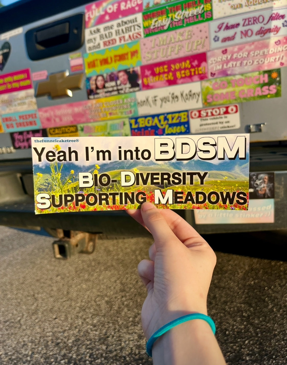 Bio-diversity supporting meadows funny nature bumper sticker