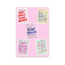 Bookish Library Card Sticker Sheet on white background