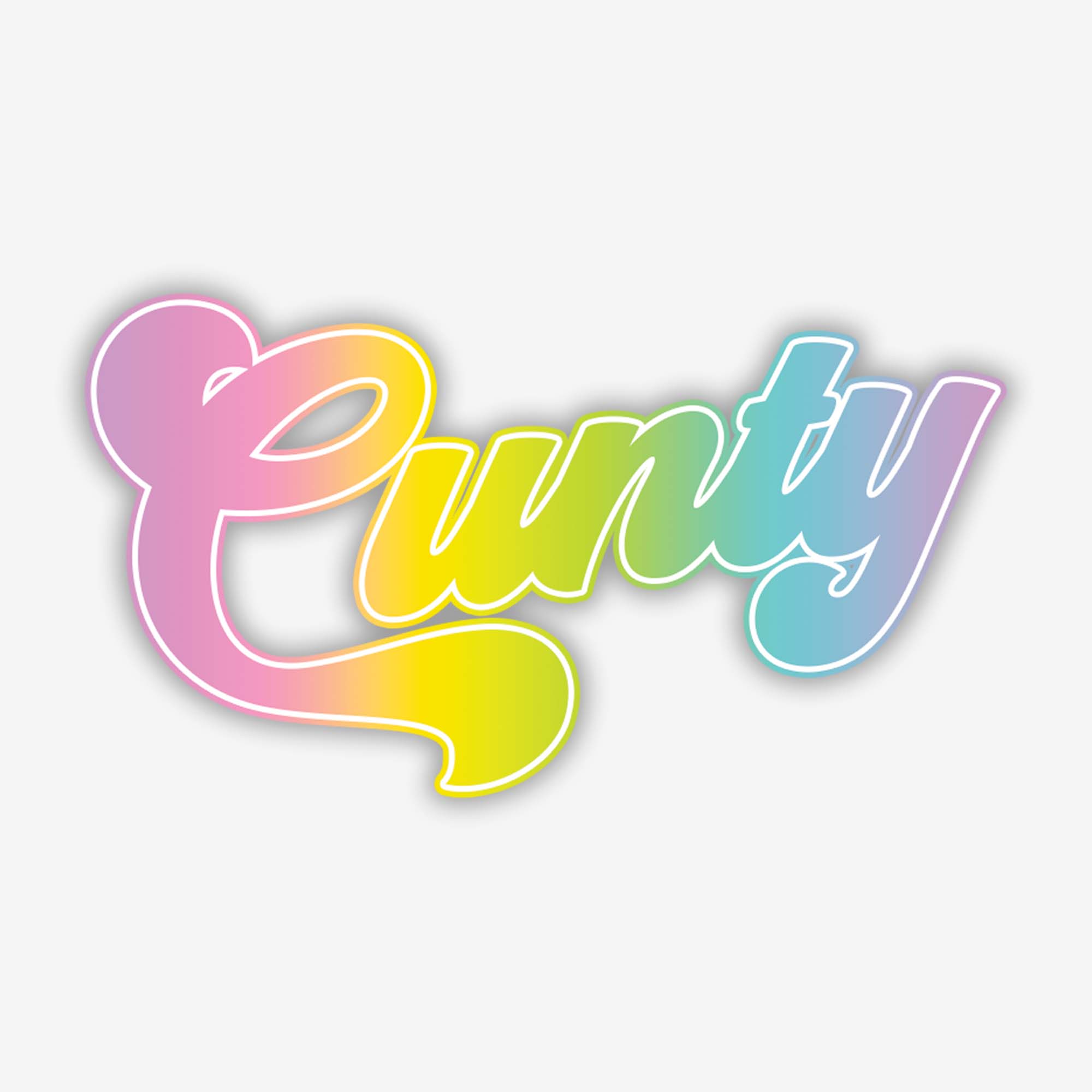 Cunty Waterbottle Rainbow Sticker