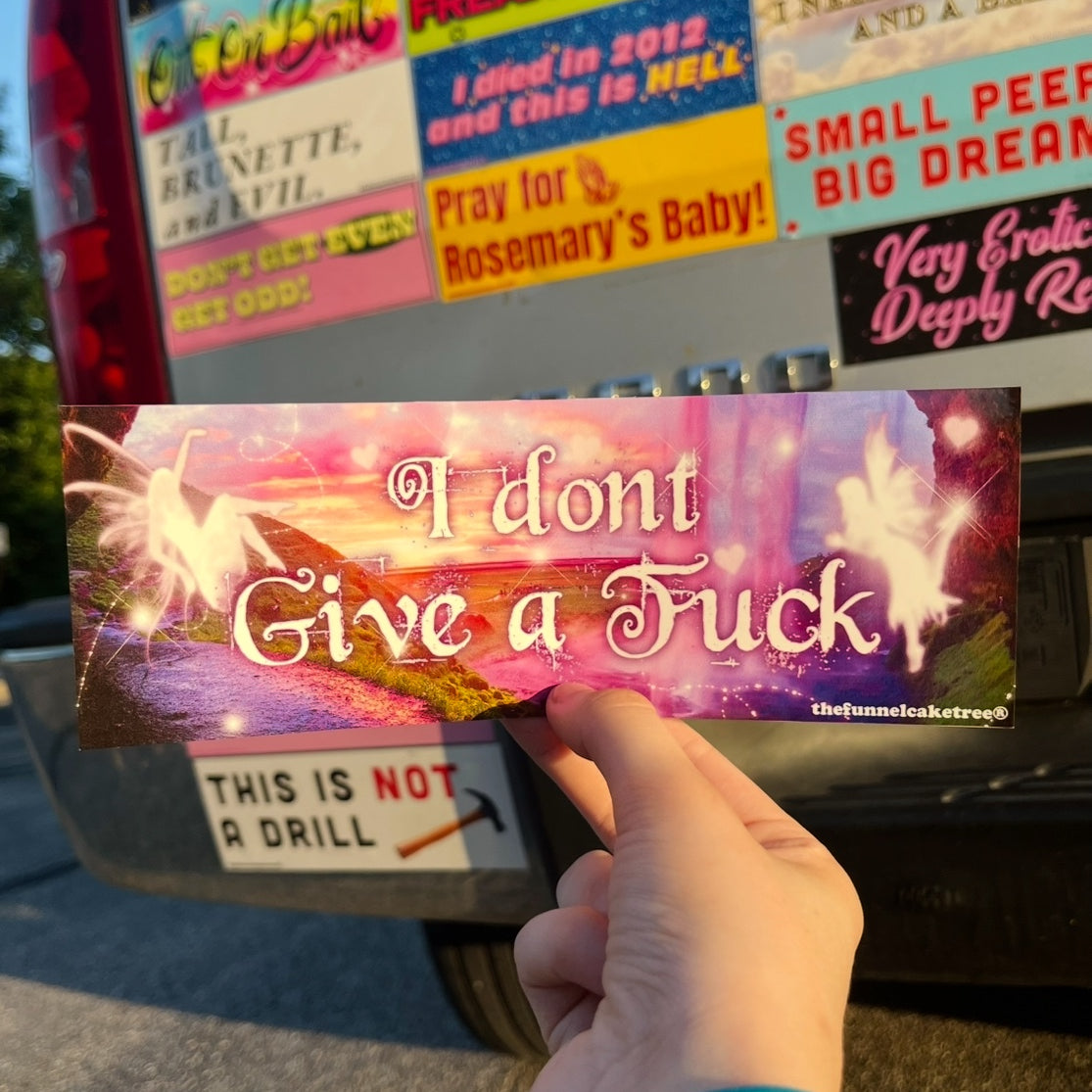 I don't give a frick funny bumper sticker