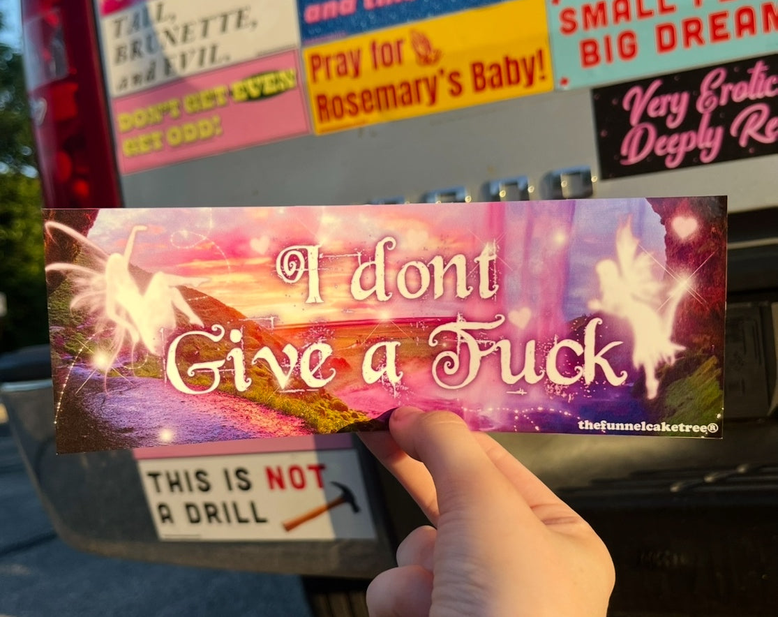 I don't give a frick funny bumper sticker