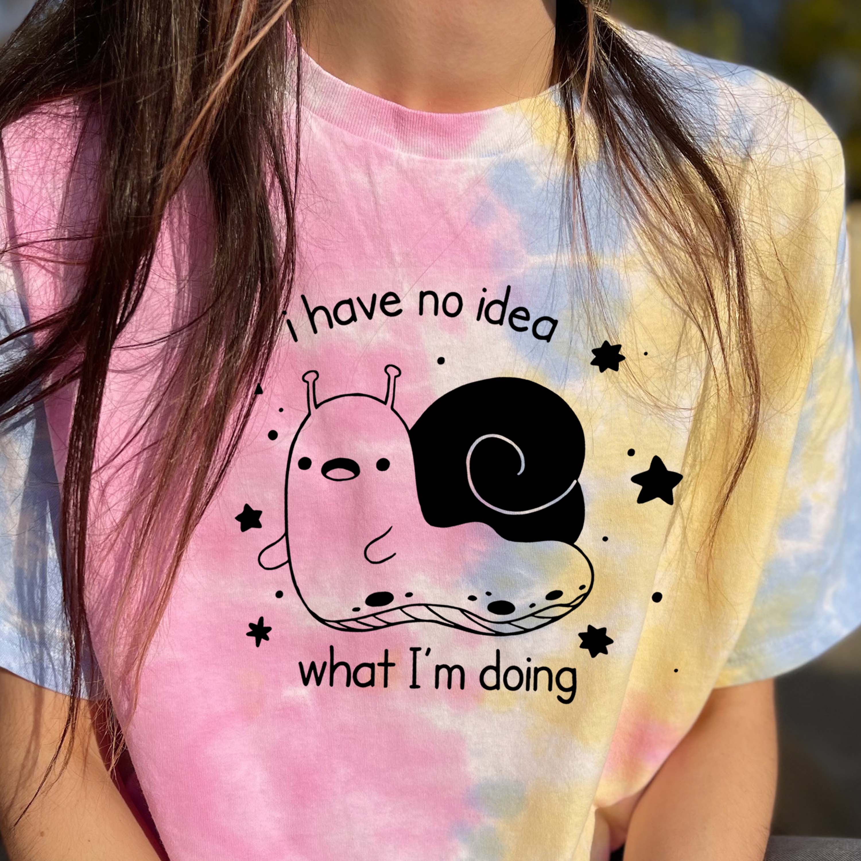 I have no idea what I'm doing snail graphic tee