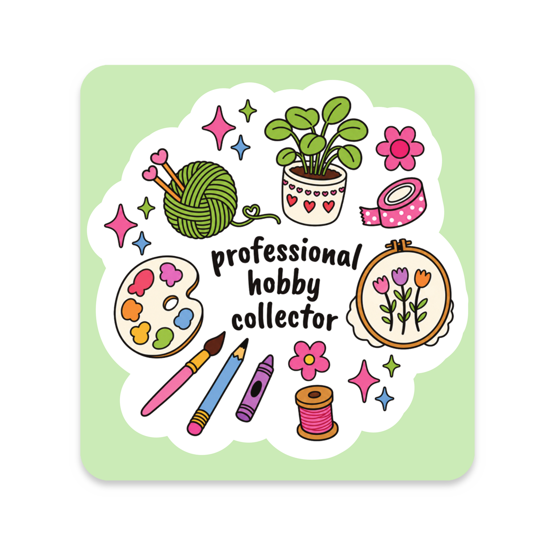 Professional Hobby Collector Sticker, approximately 3 × 3 inches