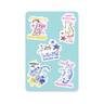 Resting Cats Sticker Sheet on white background