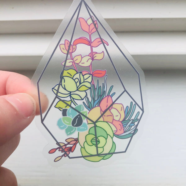 Terrarium #3 Clear Vinyl Sticker