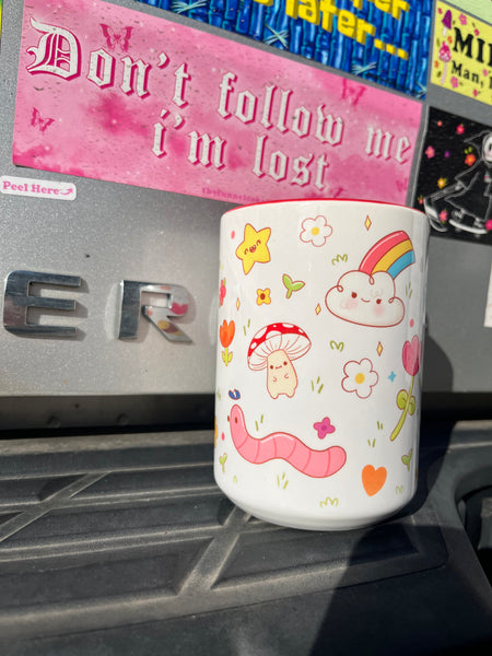 Garden Pals [Our worm friend] Handpressed 15oz Mug – The Funnel