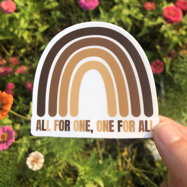 All For One And One For All Vinyl Sticker