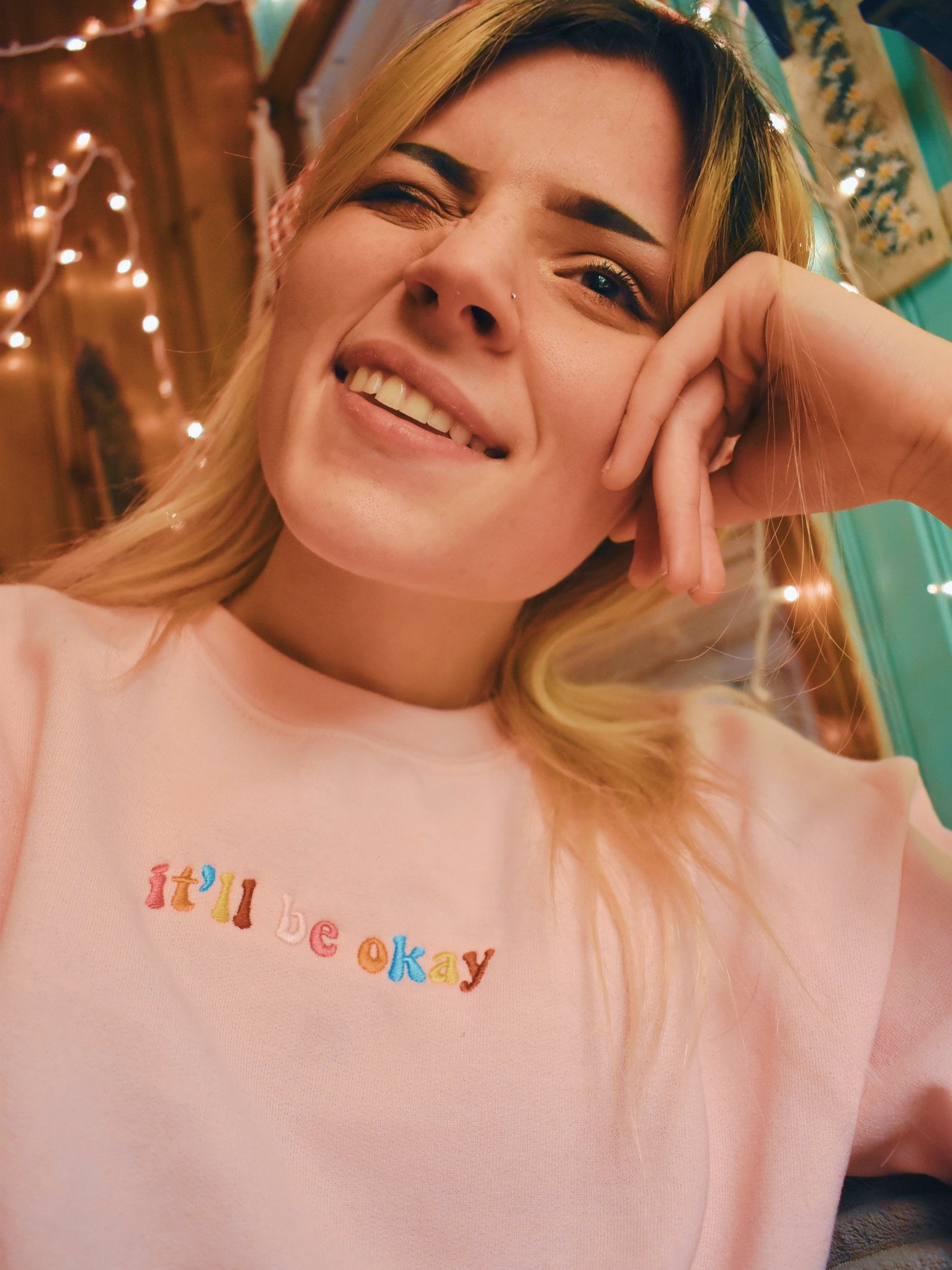 It'll Be Ok Embroidered Pullover