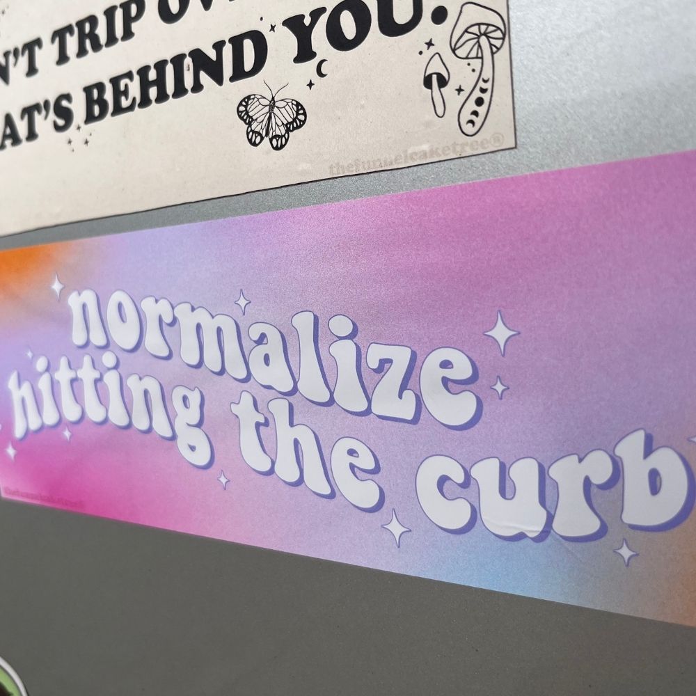 ✨Normalize Hitting The Curb Bumper Sticker 🚗