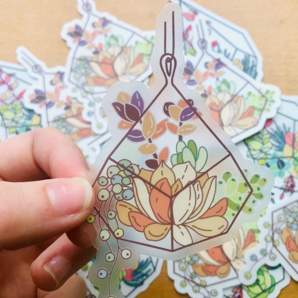 Terrarium #1 Clear Vinyl Sticker