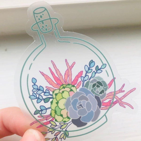 Terrarium #2 Clear Vinyl Sticker