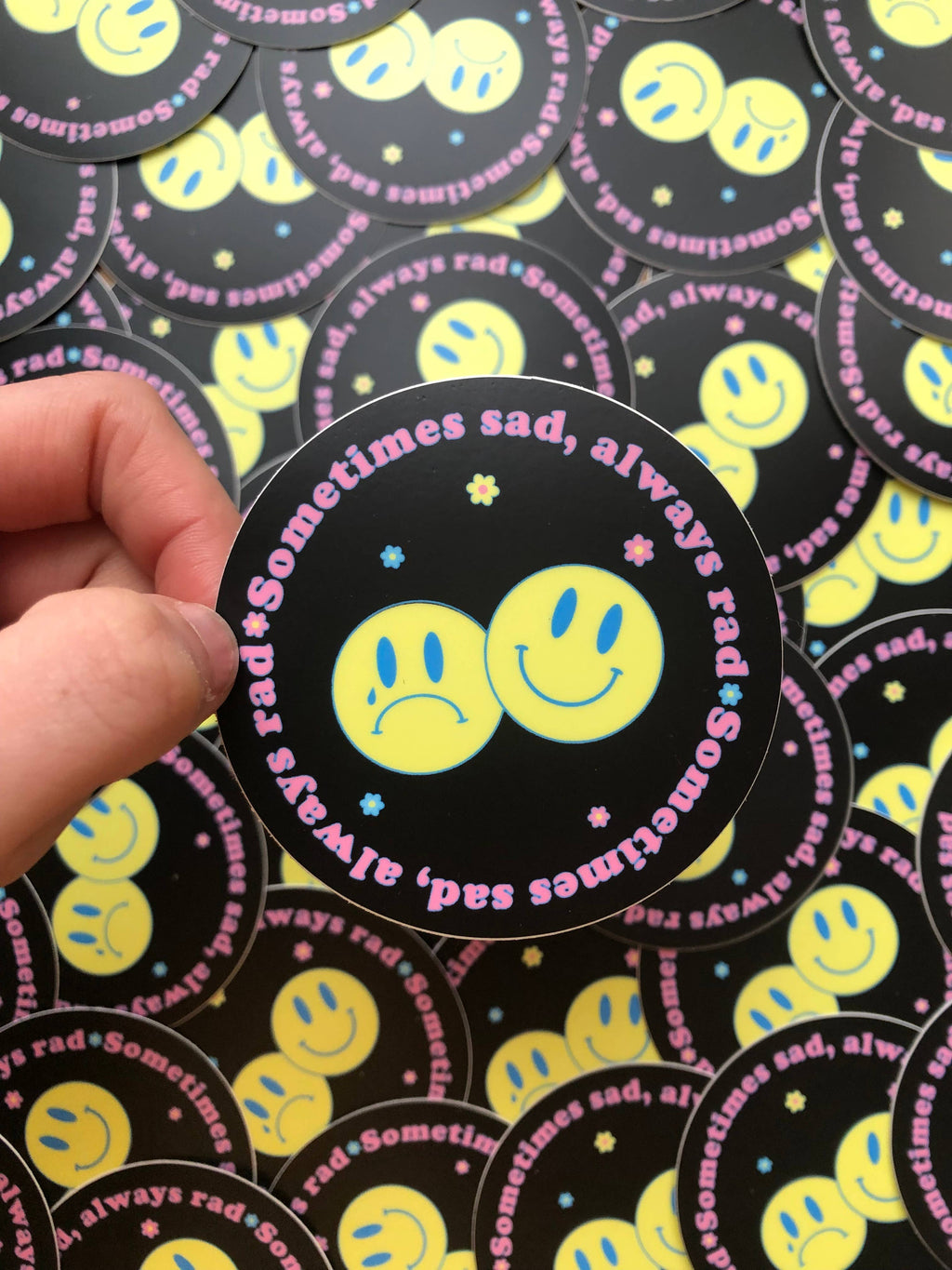 Sometimes Sad Always Rad Vinyl Sticker – The Funnel Cake Tree