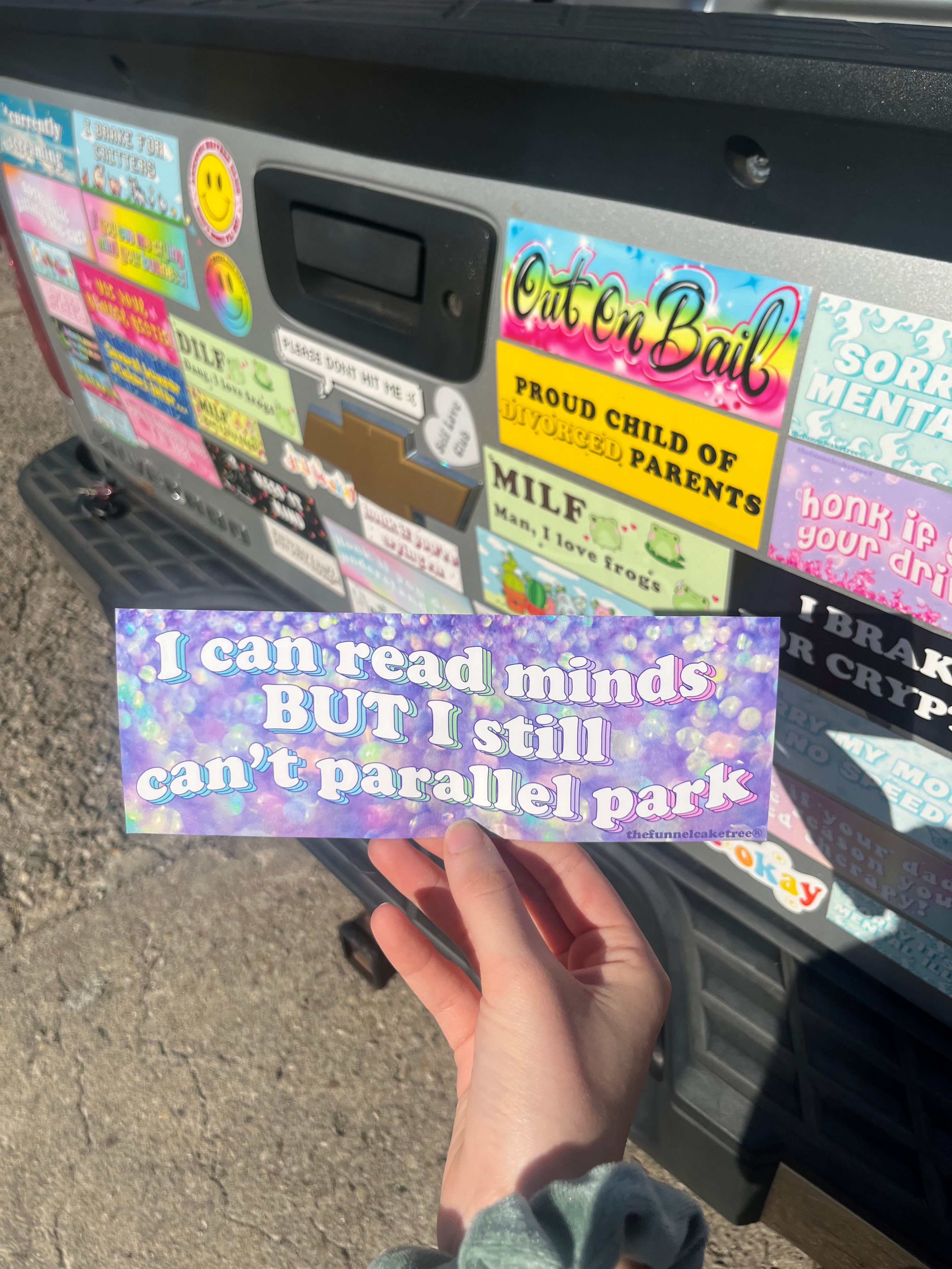 I Can Read Minds But Can't Parallel Park Bimper Sticker
