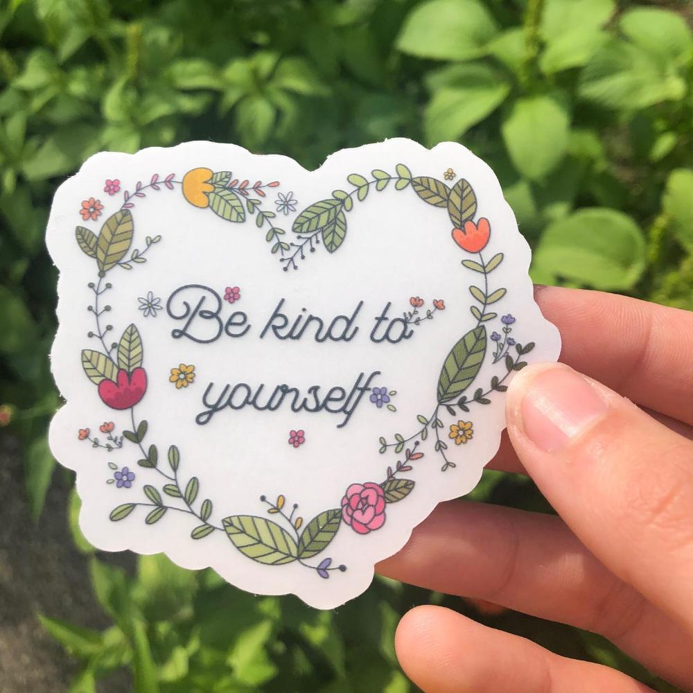 Be Kind To Yourself Vinyl Sticker – The Funnel Cake Tree