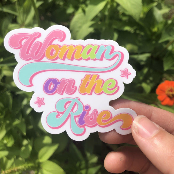 Woman On The Rise Vinyl Sticker