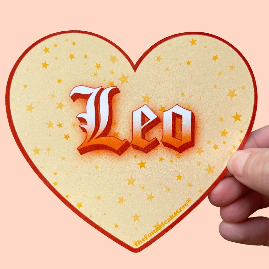 Zodiac Heart Oversized Sticker 😍